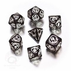 Black & White Dragons 7 Dice Set